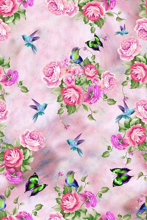 牡丹印花华亿平台图片