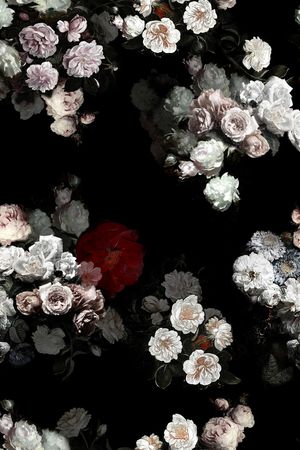 复古欧式油画花卉印花华亿平台图片