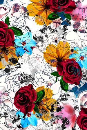 花朵印花华亿平台图片