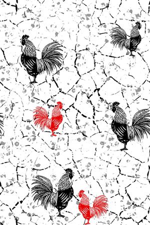 公鸡印花华亿平台图片