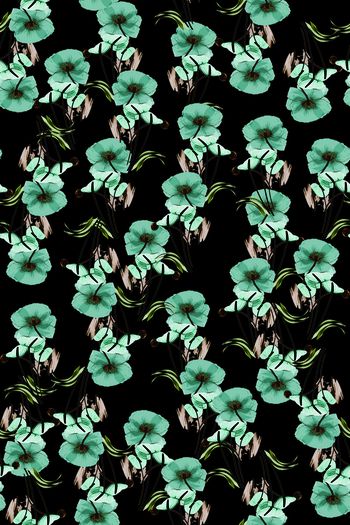 813557-蓝色花卉1