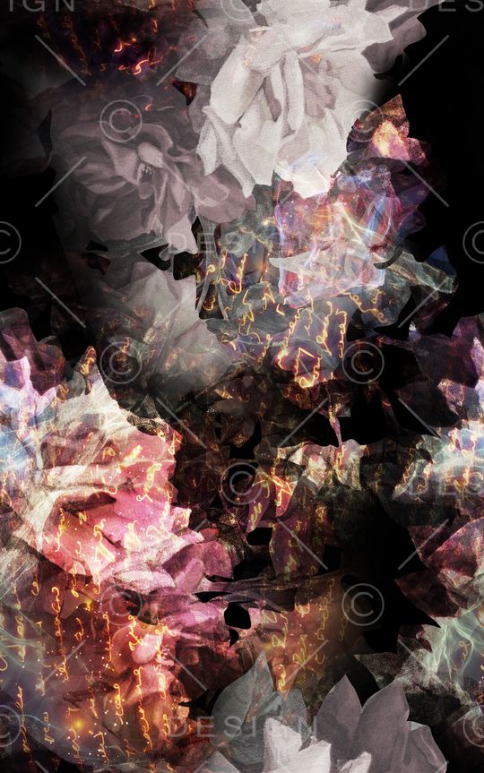 花卉印花华亿平台图片