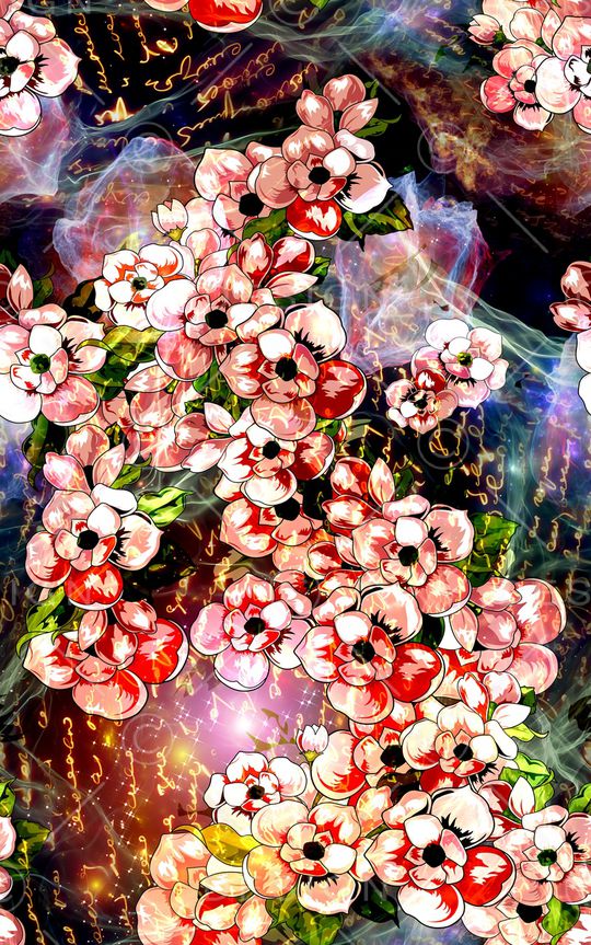 花卉印花华亿平台图片