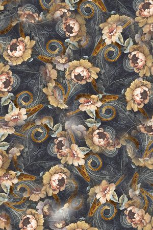 宫廷风印花华亿平台图片