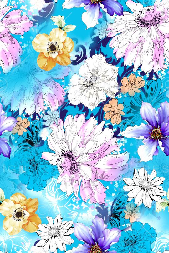 花卉印花华亿平台图片