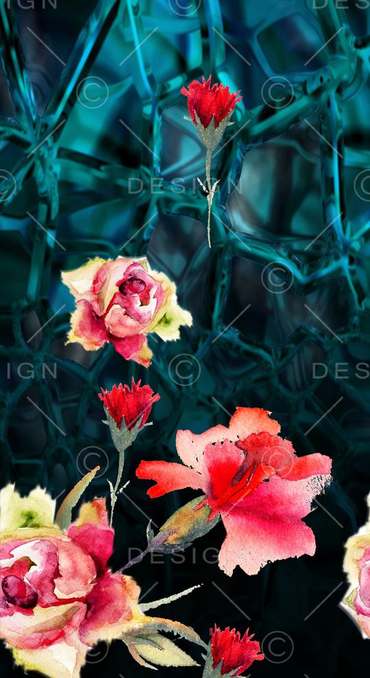 花卉印花华亿平台图片