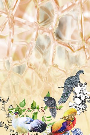 花卉印花华亿平台图片