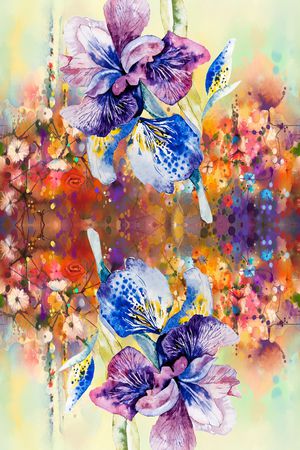 水彩印花华亿平台图片