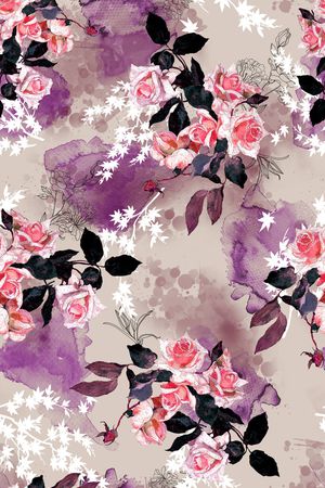 玫瑰印花华亿平台图片