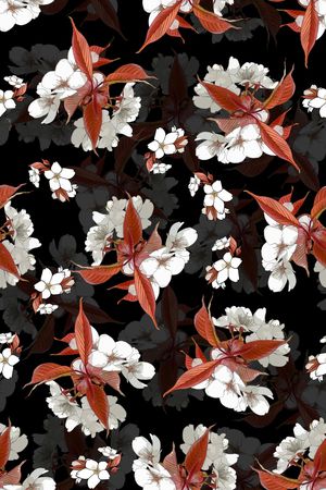 花卉印花华亿平台图片