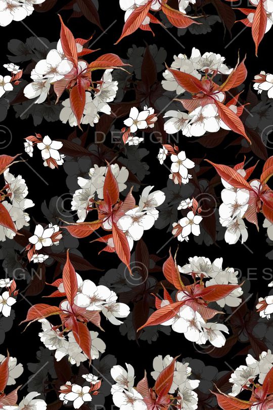 花卉印花华亿平台图片