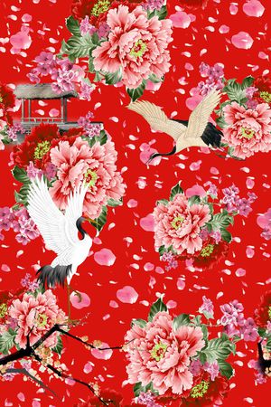 桃花印花华亿平台图片