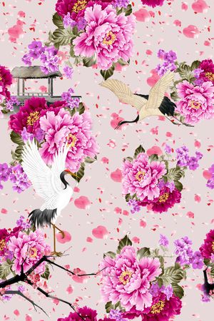 桃花印花华亿平台图片