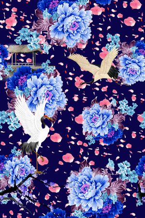 桃花印花华亿平台图片