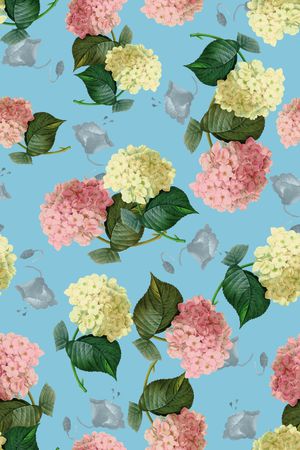 手绘花卉印花华亿平台图片