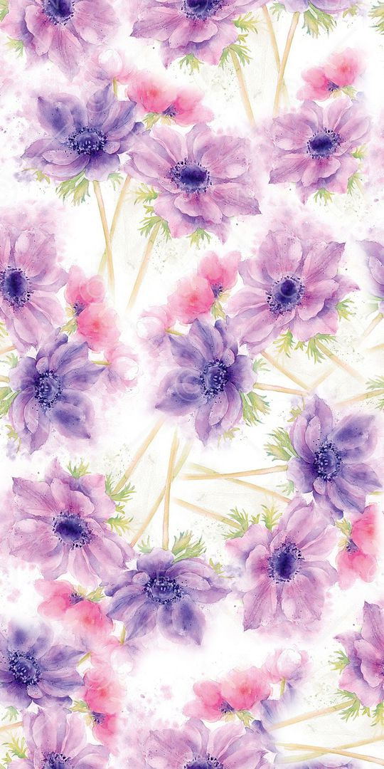 水彩花印花华亿平台图片