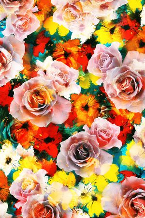 玫瑰印花华亿平台图片