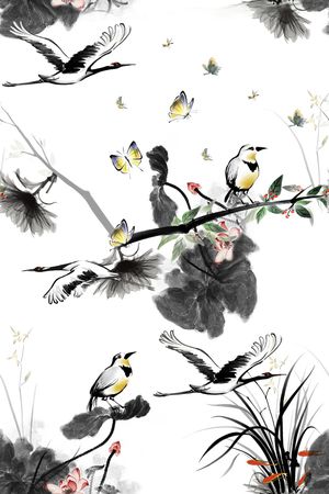 小鸟印花华亿平台图片