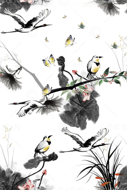 小鸟印花华亿平台图片