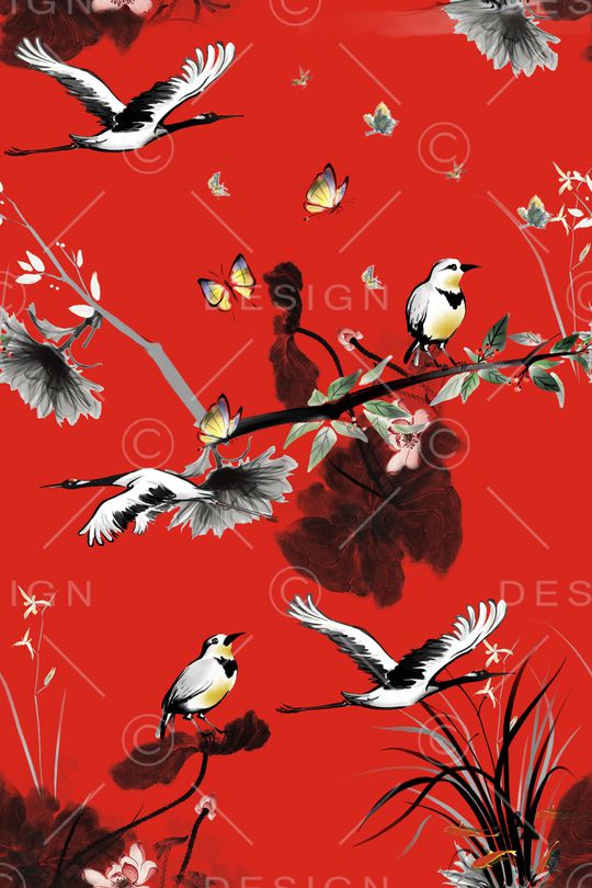 小鸟印花华亿平台图片