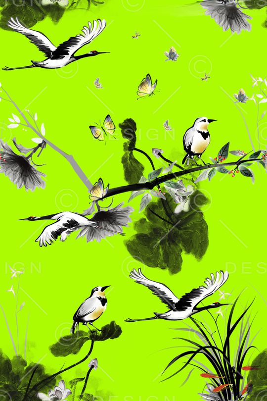 小鸟印花华亿平台图片