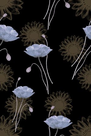 花卉印花华亿平台图片