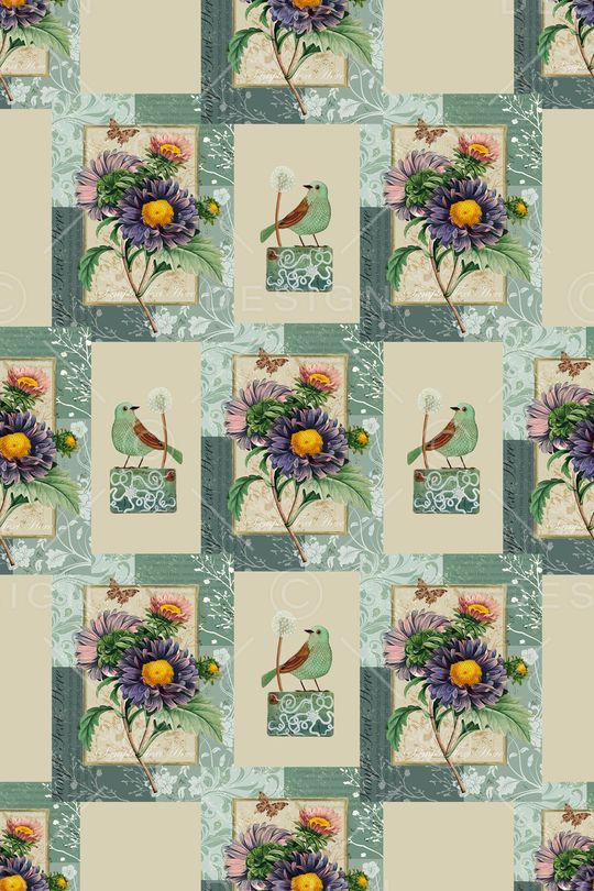 花鸟印花华亿平台图片