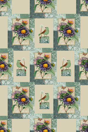 花鸟印花华亿平台图片