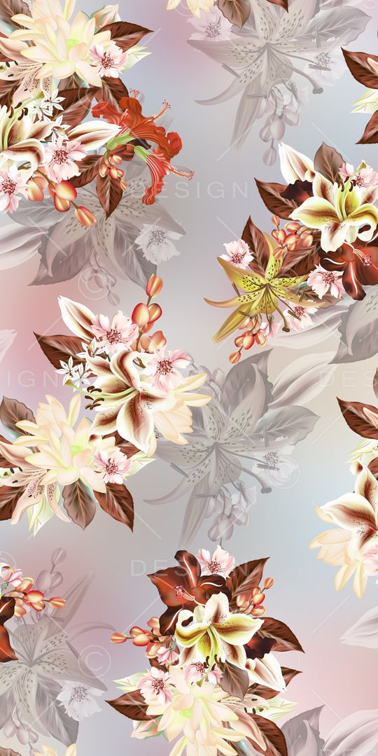 花卉印花华亿平台图片