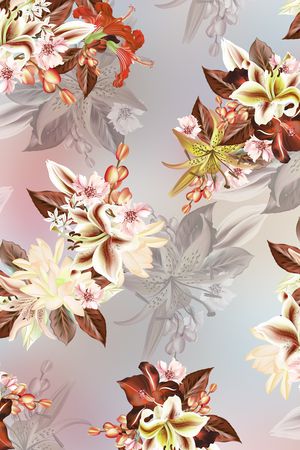 花卉印花华亿平台图片