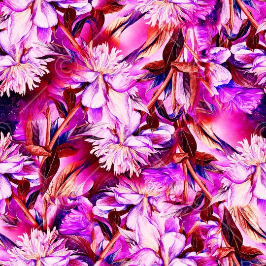 花卉印花华亿平台图片