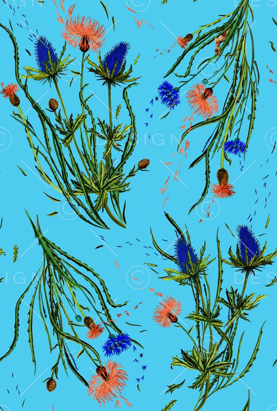 罂粟花印花华亿平台图片