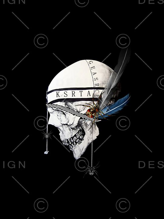 复古骷髅头印花华亿平台图片