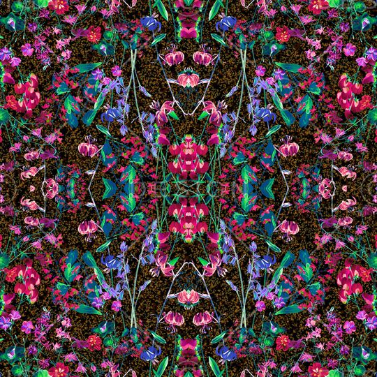 花卉印花华亿平台图片