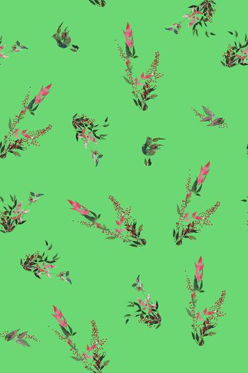 815833-优雅文艺花卉 绿