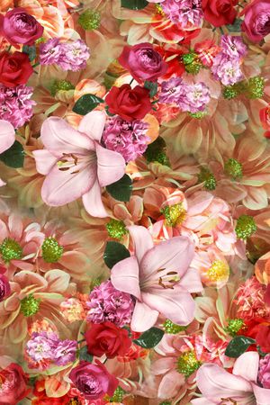 玉兰花印花华亿平台图片