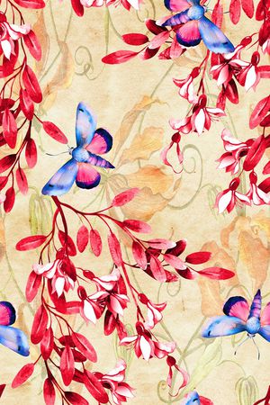 花卉印花华亿平台图片