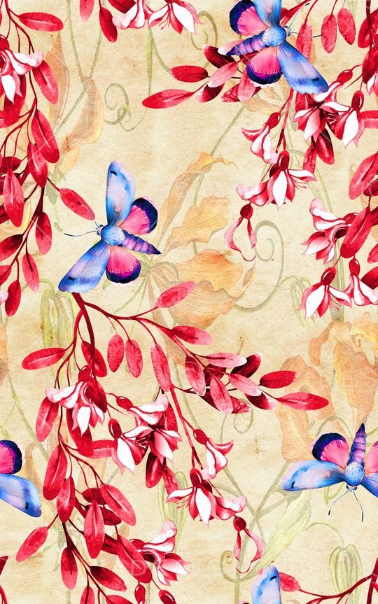 花卉印花华亿平台图片