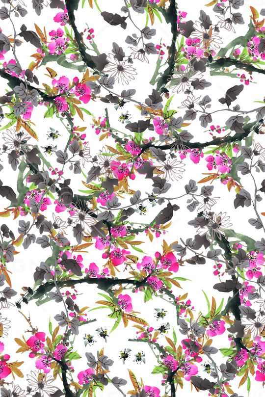 手绘印花华亿平台图片