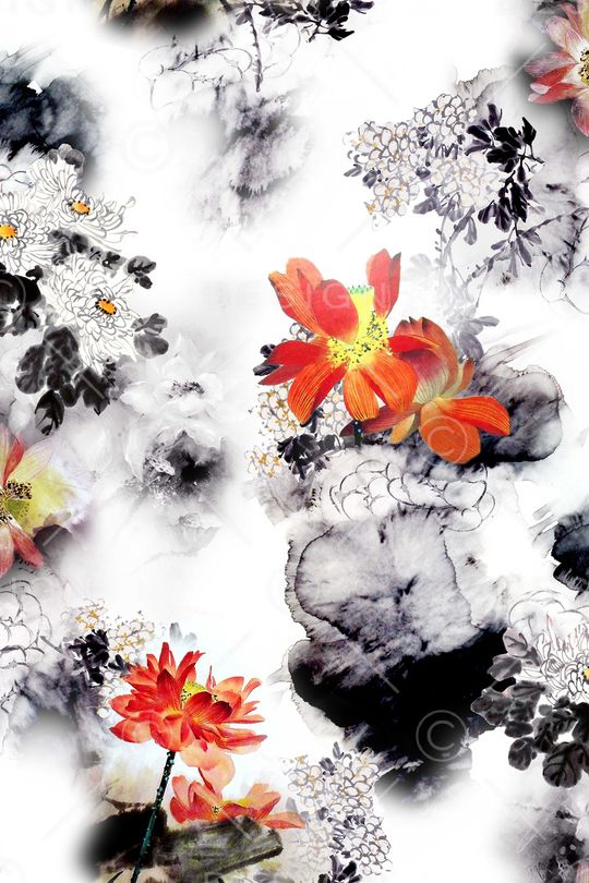 中国风印花华亿平台图片