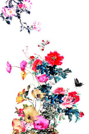 淡雅印花华亿平台图片