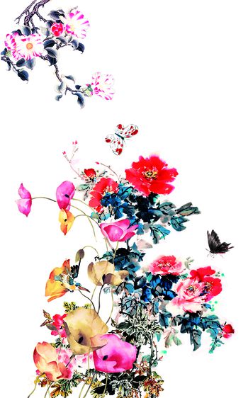 淡雅印花华亿平台图片