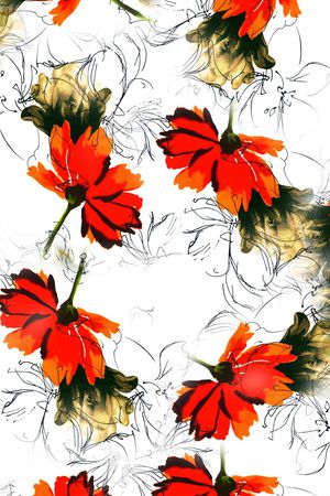 花卉印花华亿平台图片