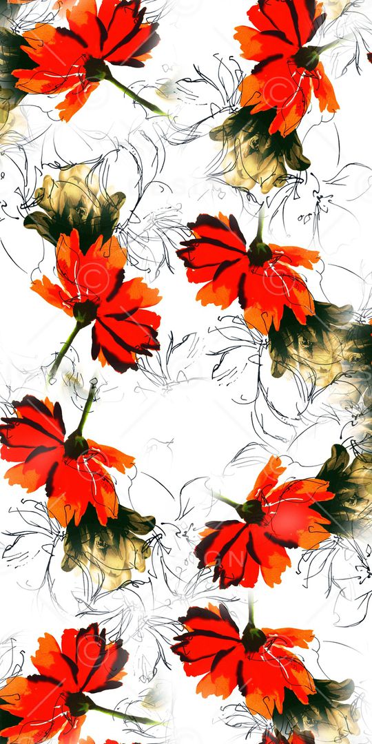 花卉印花华亿平台图片