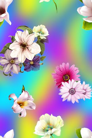 花卉印花华亿平台图片