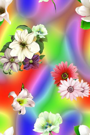 花卉印花华亿平台图片