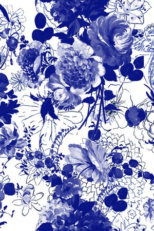 花卉印花华亿平台图片