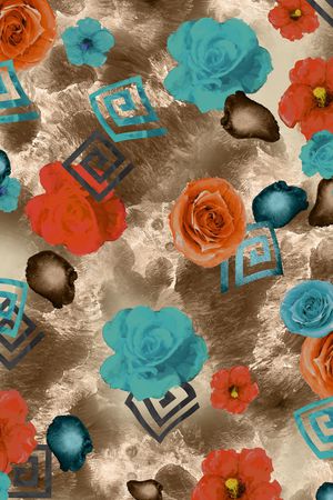 复古印花华亿平台图片