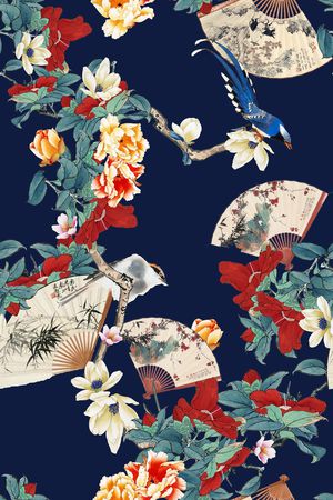 兰花花卉印花华亿平台图片