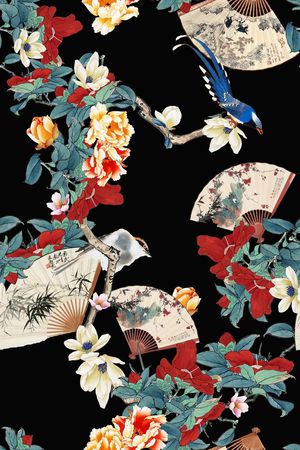 兰花花卉印花华亿平台图片